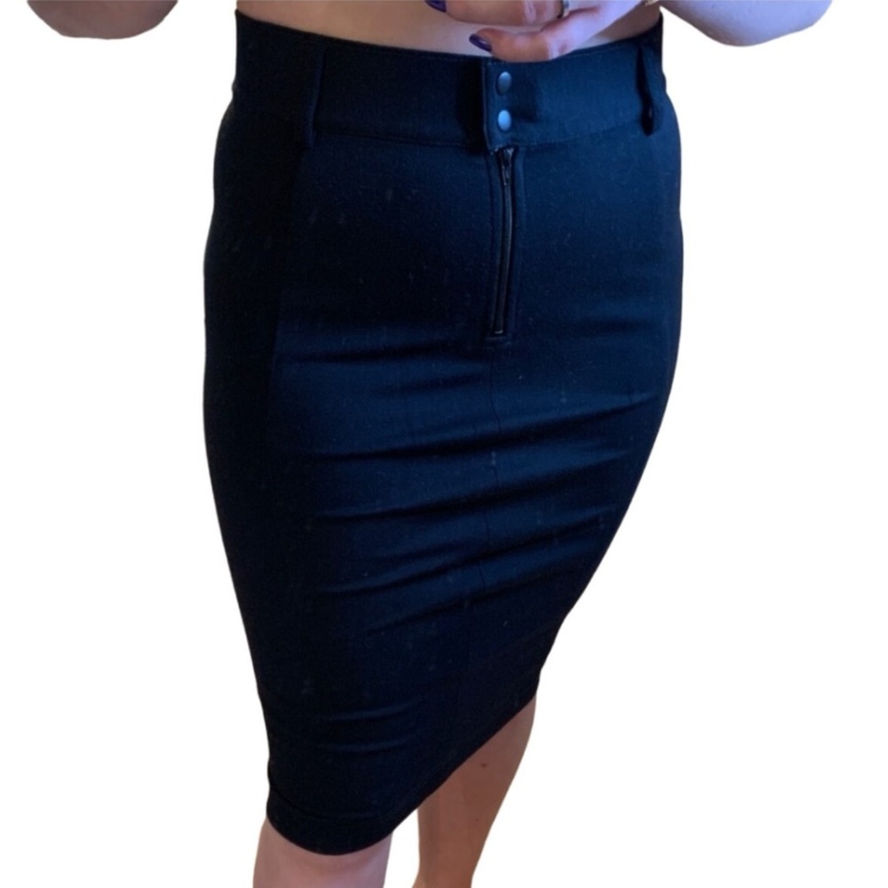 Victoria’s Secret Body By Victoria Black Bodycon Pencil Skirt Sz 2